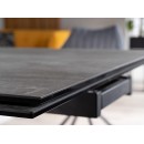 Стол обеденный SIGNAL SALVADORE Ceramic серый мрамор/черный мат 160-240/90